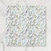 Elegant Botanisch Waterverf Baby shower Bedankjes Labels (Achterkant)