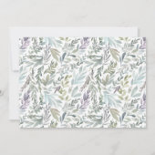 Elegant Botanisch Waterverf Baby shower Bedankkaart (Achterkant)