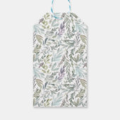 Elegant Botanisch Waterverf Baby shower Cadeaulabel (Achterkant)