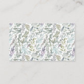 Elegant Botanisch Waterverf Baby shower Informatiekaartje (Achterkant)