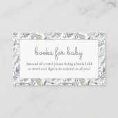 Elegant Botanisch Waterverf Baby shower Informatiekaartje (Voorkant)