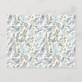 Elegant Botanisch Waterverf Baby shower Informatiekaartje (Achterkant)