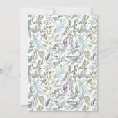 Elegant Botanisch Waterverf Baby shower Kaart (Achterkant)