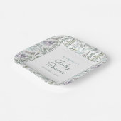 Elegant Botanisch Waterverf Baby shower Papieren Bordje (Gebogen)