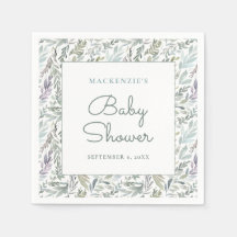 Elegant Botanisch Waterverf Baby shower