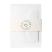 Elegant Botanisch Weesmonogram Uitnodigingen Wikkel (Voorkant Voorbeeld)