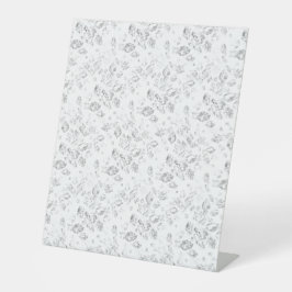 Elegant botanisch welkomstbord voor feesten reclamebord met voetstuk