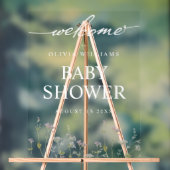 Elegant Botanisch Wildflower Baby shower Acryl Bord (Neutraal)