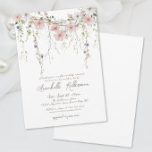Elegant Botanisch Wildflower Floral Baby shower Kaart