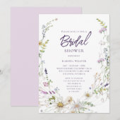 Elegant Botanisch Wildflower Vrijgezellenfeest Kaart (Voorkant / Achterkant)