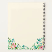 Elegant botanisch zeepaardje | Sandy Beige Planner (Achterkant)