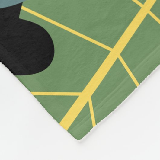 Elegant botanisch zwart en kleuren modern decor fleece deken (Hoek)