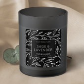 Elegant Botanisch Zwart & Wit Product Jar Label