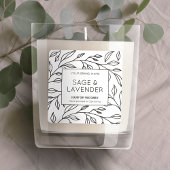 Elegant Botanisch Zwart & Wit Product Pot Etiket