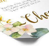 Elegant Botanische Baby shower Mimosa Bar Poster (Hoek)