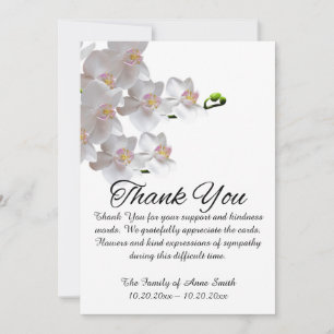 Elegant botanische begrafenis bedankt voor je opme