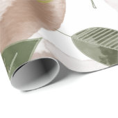 Elegant botanische bladeren cadeaupapier (Rol Hoek)
