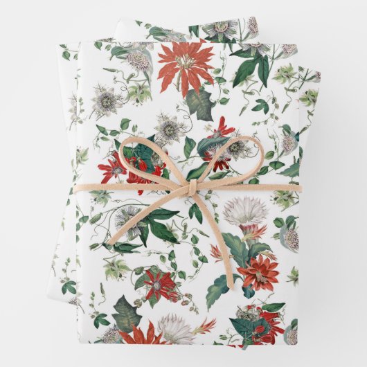 Elegant Botanische  Bloemen Inpakpapier Vel (In situ)