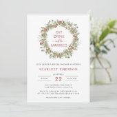 Elegant Botanische Bridal Shower Invitation Kaart (Staand voorkant)