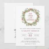 Elegant Botanische Bridal Shower Invitation Kaart (Voorkant / Achterkant)