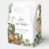 Elegant botanische citrusgroen bedankdoosjes (Geopend)