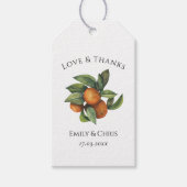 Elegant botanische citrusgroen cadeaulabel (Voorkant)