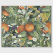 Elegant botanische citrusgroen cadeaupapier (Vlak)