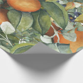 Elegant botanische citrusgroen cadeaupapier (Hoek)