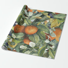 Elegant botanische citrusgroen cadeaupapier
