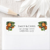 Elegant botanische citrusgroen etiket (Insitu)