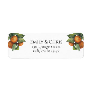 Elegant botanische citrusgroen etiket