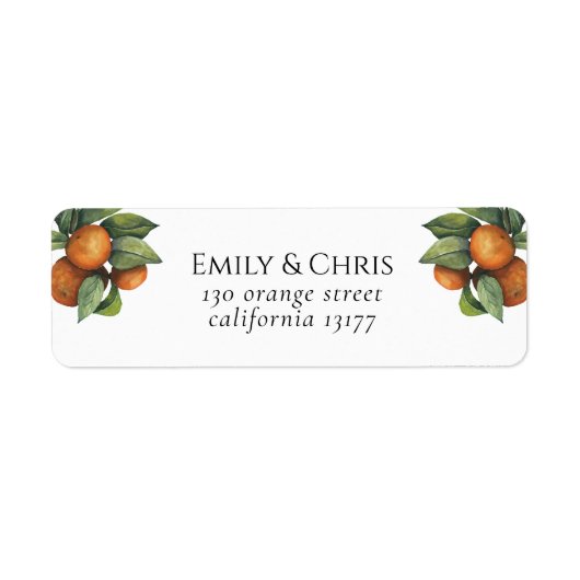 Elegant botanische citrusgroen etiket (Voorkant)