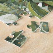 Elegant botanische citrusgroen legpuzzel (Zijkant)