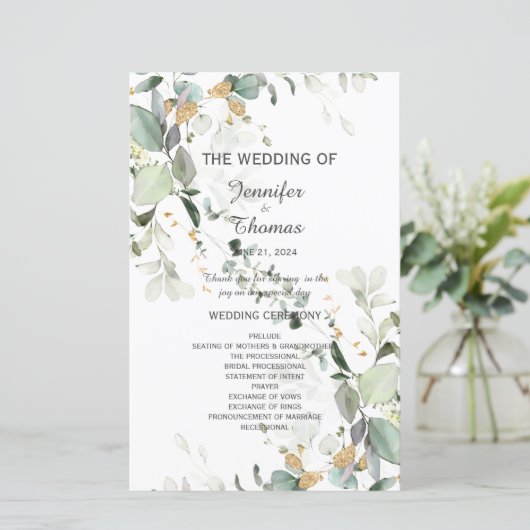 Elegant Botanische Eucalyptus Greenery (Staand voorkant)