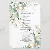 Elegant Botanische Eucalyptus Greenery (Voorkant / Achterkant)