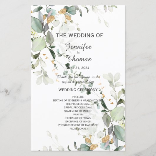 Elegant Botanische Eucalyptus Greenery (Voorkant)