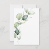 Elegant Botanische Eucalyptus Greenery Baby shower Kaart (Achterkant)