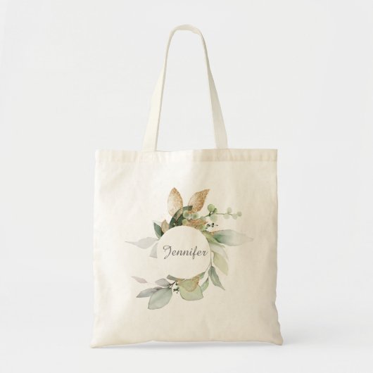 Elegant Botanische Eucalyptus Greenery Canvas tas (Voorkant)