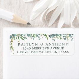 Elegant Botanische Eucalyptus Greenery Etiket