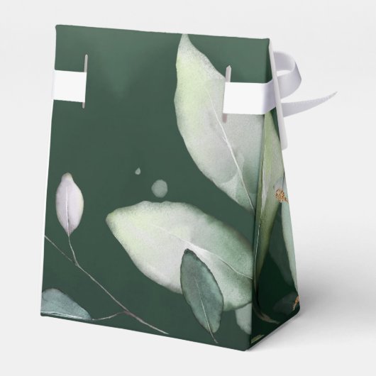 Elegant Botanische Eucalyptus Greenery Favor Box Bedankdoosjes (Achterkant)