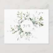 Elegant Botanische Eucalyptus Greenery - Gegevens Informatiekaartje (Achterkant)