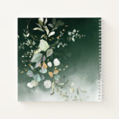 Elegant Botanische Eucalyptus Greenery Guest Book Notitieboek (Achterkant)