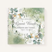 Elegant Botanische Eucalyptus Greenery Guest Book Notitieboek (Voorkant)