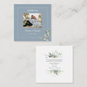 Elegant botanische Eucalyptus Greenery & Hydrangea Notitiekaartje (Voorkant / Achterkant)