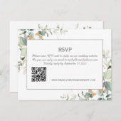 Elegant Botanische Eucalyptus Greenery QR Code RSV Briefkaart (Voorkant / Achterkant)