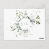 Elegant Botanische Eucalyptus Greenery QR Code RSV Briefkaart (Achterkant)