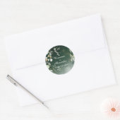 Elegant Botanische Eucalyptus Greenery Ronde Sticker (Envelop)
