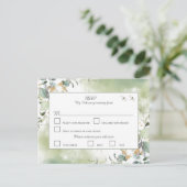 Elegant botanische Eucalyptus Greenery RSVP Briefkaart (Staand voorkant)