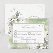 Elegant botanische Eucalyptus Greenery RSVP Briefkaart (Voorkant / Achterkant)