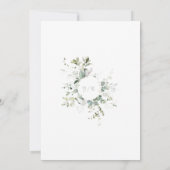 Elegant botanische Eucalyptus Greenery, Sage Color Kaart (Achterkant)